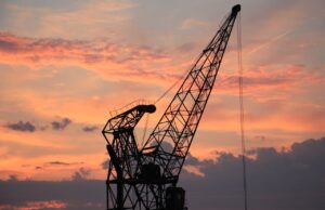 harbor crane, sunset, heaven-1643476.jpg